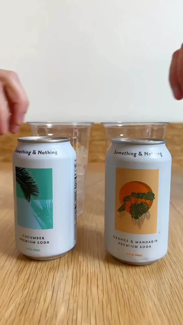 Something & Nothing has landed at MIXT🫧Now pouring premium sodas in Cucumber and Orange & Mandarin. Made with only natural ingredients, no added sugar or sweeteners, and 100% vegan.