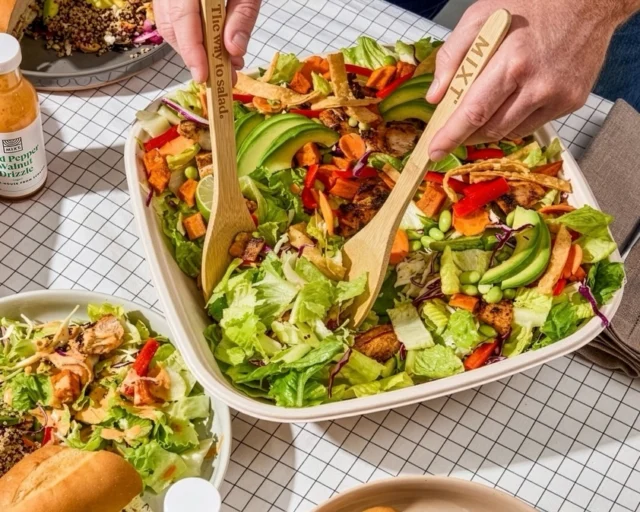 Level up your hosting game📈Now through 5/11, order a large catering salad or warm bowl + get a free set of MIXT bamboo salad servers.MIXT Rewards account required. Add’l terms apply.