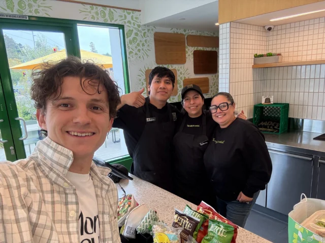 Spider-Man supporting the best salad in the Bay!We were thrilled to serve @TomHolland2013 at MIXT Mill Valley and keep him fueled up for the week ahead.Thank you Tom for being so kind and sweet to our team. It’s not every day you get to meet the friendly neighborhood hero 💚